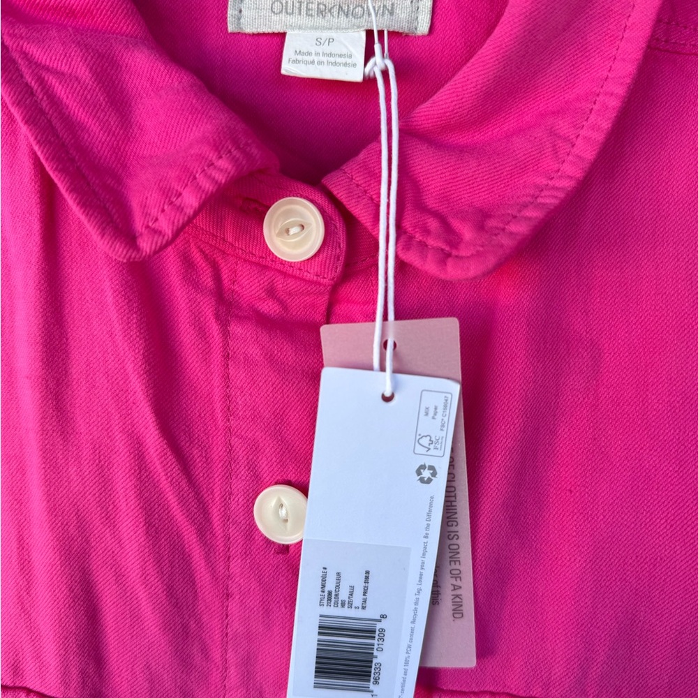 Outerknown S.E.A. Suit Short Sleeve Jumpsuit Organic Cotton Linen Hibiscus - Picture 7 of 11